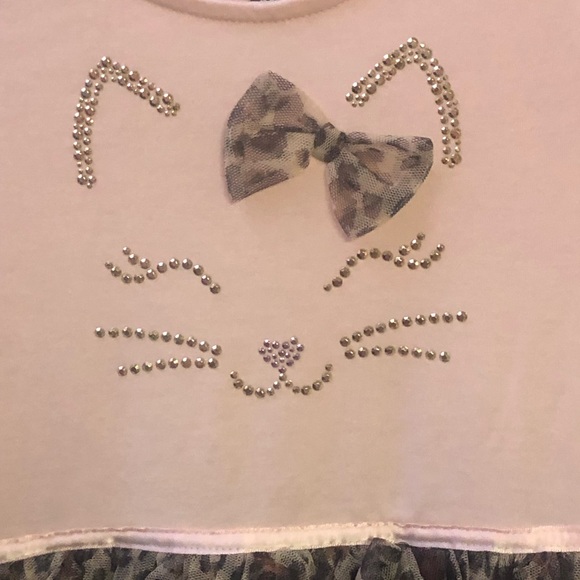 Girls 6X NWOT Kitty Leopard ruffled skirt dress New - Picture 2 of 3